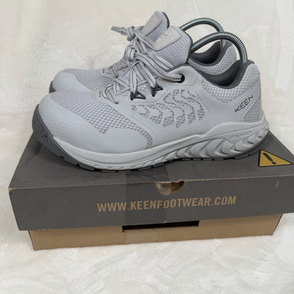 Keen Utility Cully Carbon Fiber Toe Work Shoes Men’s 9D Gray EH Slip Resistant